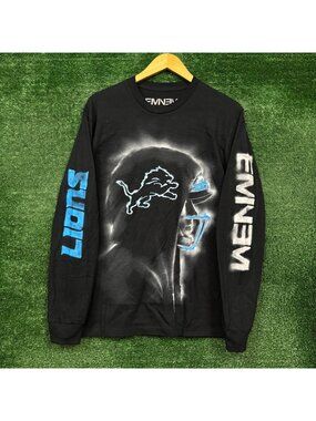 Eminem x NFL Detroit Lions Hip-Hop LS Shirt Size Medium